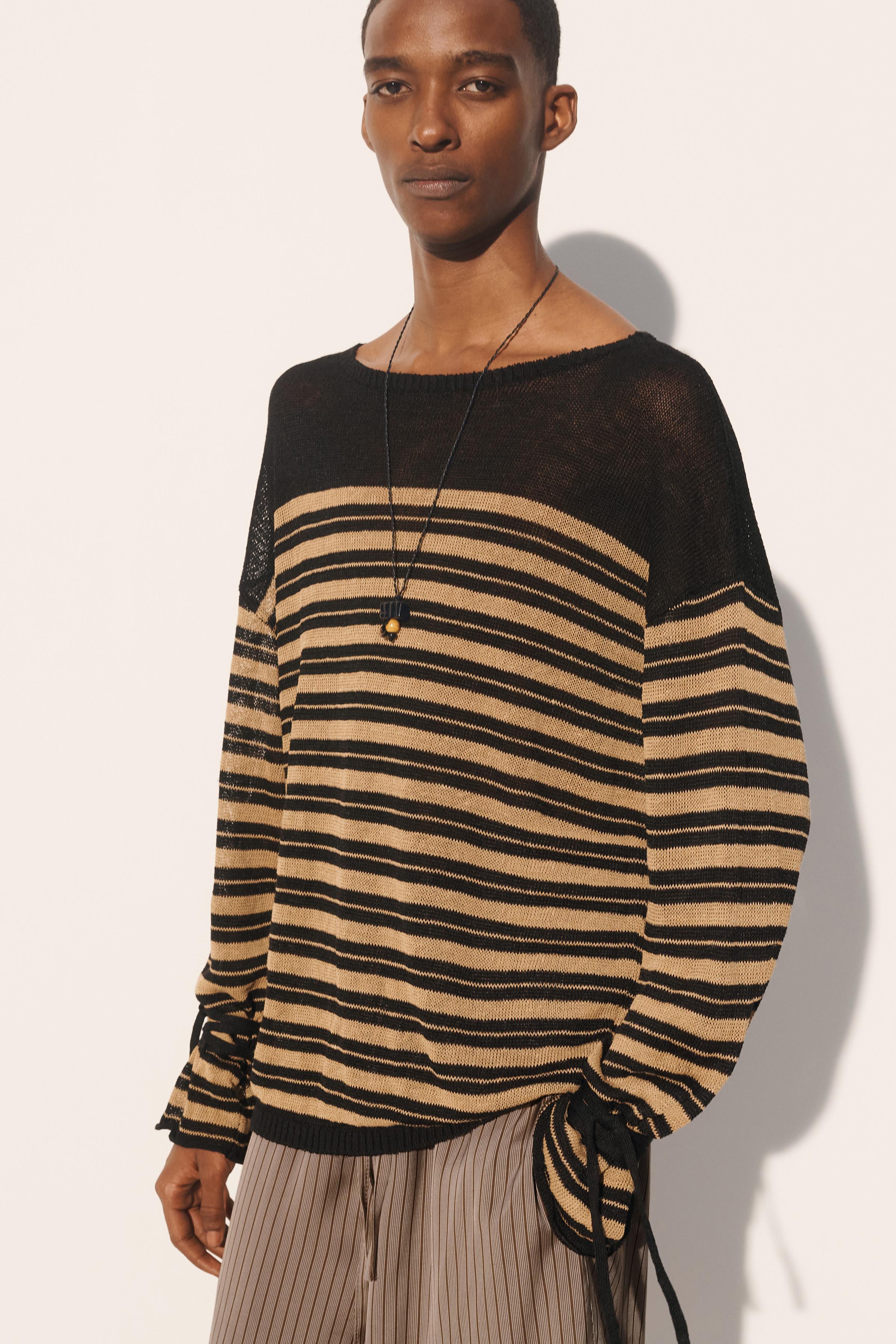PULL À RAYURES LIN - VISCOSE